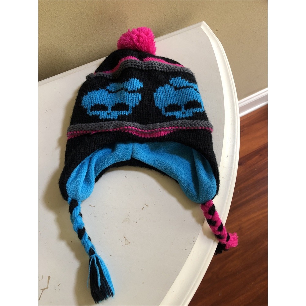 Monster High Multicolor Pom‎ Beanie Hat Youth Girls 4-16